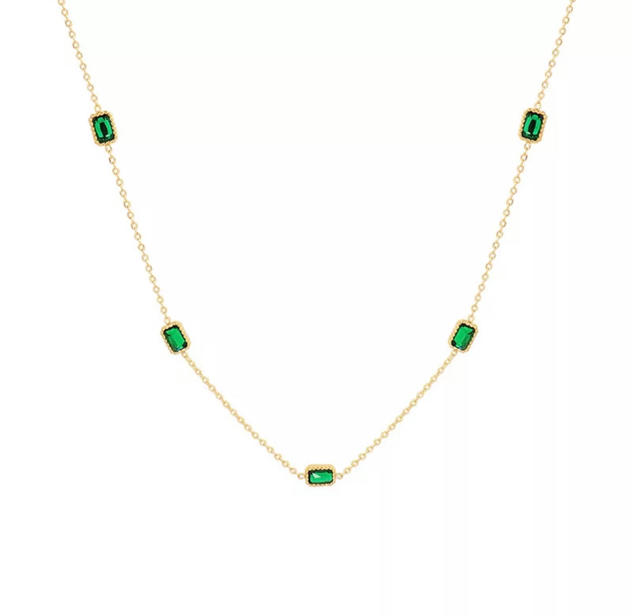 CHARM EMERALD NÁHRDELNÍK
